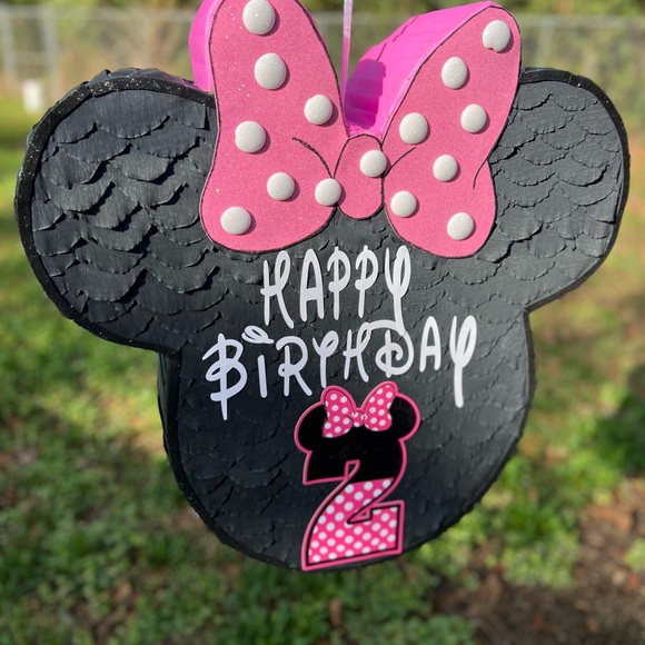 Kids Black & Pink Minnie-Inspired Birthday Piñata - Picture 6 of 6